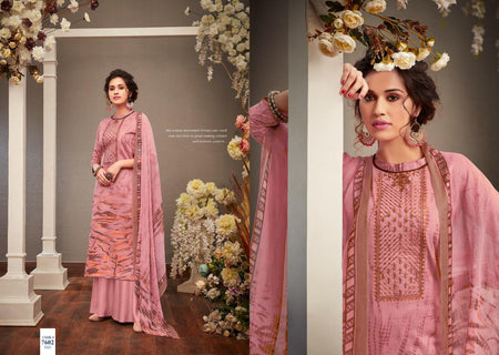 Pink Pure Jam Cotton Indian women's salwar kameez with dupatta ready to wear
