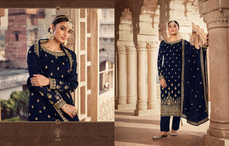 Black Blooming silk Geogette Indian women's salwar kameez with dupatta ready to wear