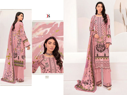 Pink Pure Cotton Indian women's salwar kameez with dupatta ready to wear