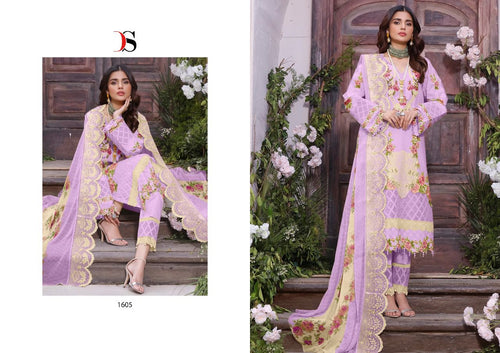 Violet Pure Cotton Indian women's salwar kameez with dupatta ready to wear