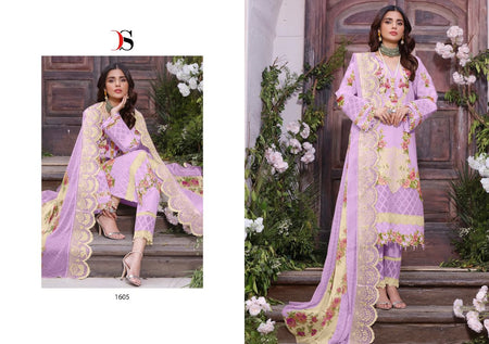 Violet Pure Cotton Indian women's salwar kameez with dupatta ready to wear