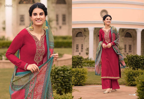 Multi Color Pure Tusser Silk With Embroidery Indian women's salwar kameez with dupatta ready to wear
