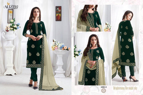 Green Heavy Georgette Indian women's salwar kameez with dupatta ready to wear