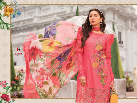 Multi Color Pure Cotton Indian women's salwar kameez with dupatta ready to wear