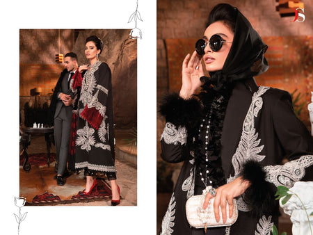 Black Cotton Indian women's salwar kameez with dupatta ready to wear