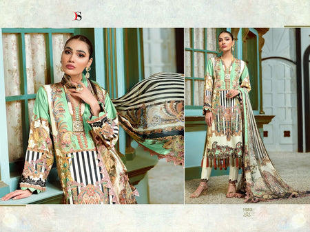 Multi Color Pure Cotton Indian women's salwar kameez with dupatta ready to wear