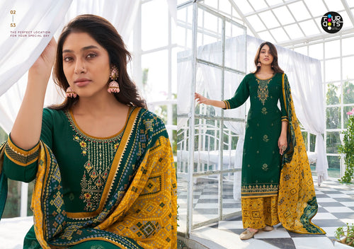 Green Heavy Parampara Silk Indian women's salwar kameez with dupatta ready to wear