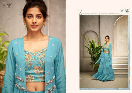 Aqua Pure Chinon Indian women's salwar kameez with dupatta ready to wear