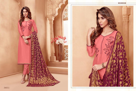 Multi Color Handwork Indian women's salwar kameez with dupatta ready to wear