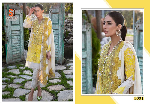 Multi Color Lawn Cotton Indian women's salwar kameez with dupatta ready to wear
