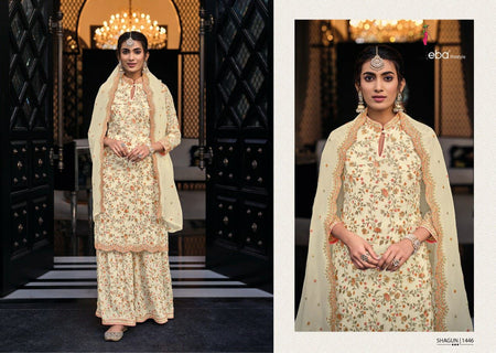 Multi Color Chinon & gorget Indian women's salwar kameez with dupatta ready to wear