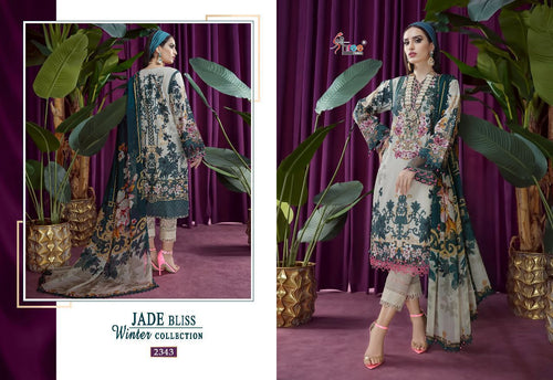 Multi Color Pashmina Indian women's salwar kameez with dupatta ready to wear