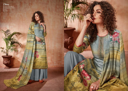 Multi Color Modal Satin Indian women's salwar kameez with dupatta ready to wear