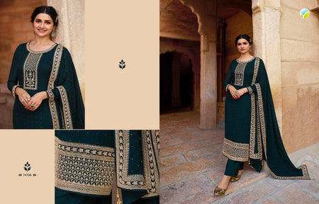 Green Georgette Indian women's salwar kameez with dupatta ready to wear