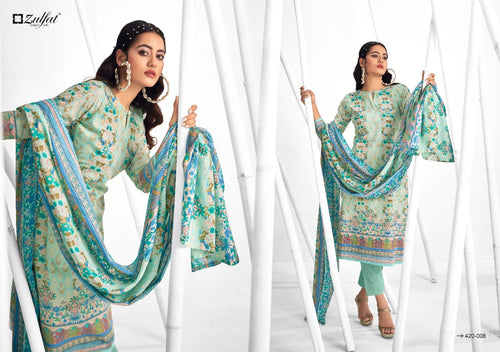 Multi Color Pure Cotton Indian women's salwar kameez with dupatta ready to wear