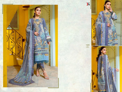 Multi Color Pure Cotton Indian women's salwar kameez with dupatta ready to wear
