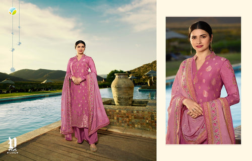 Multi Color Muslin Jacquard Indian women's salwar kameez with dupatta ready to wear