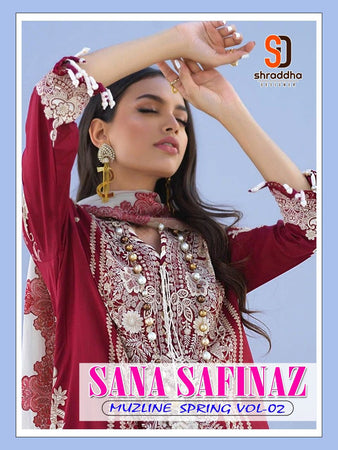 Multi Color Lawn Cotton Indian women's salwar kameez with dupatta ready to wear