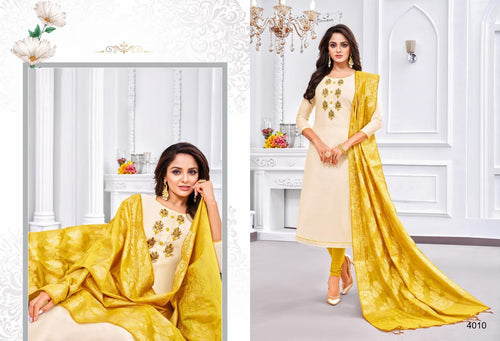 Multi Color Modal Silk Indian women's salwar kameez with dupatta ready to wear