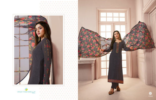 Multi Color Royal Crepe Indian women's salwar kameez with dupatta ready to wear