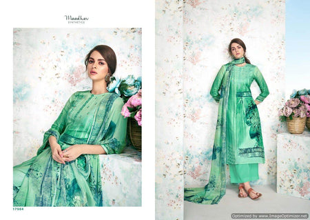 Green Pure Jam Cotton Indian women's salwar kameez with dupatta ready to wear