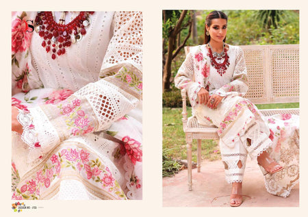 White Pure Cambric Cotton Indian women's salwar kameez with dupatta ready to wear