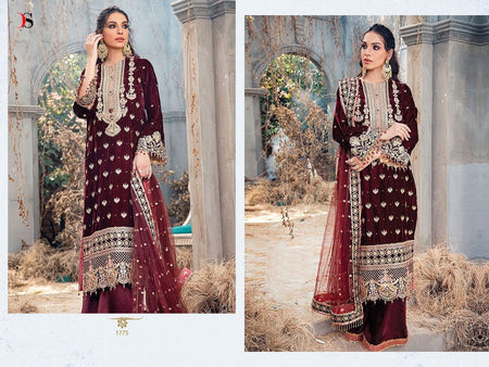Multi Color Velvet Indian women's salwar kameez with dupatta ready to wear