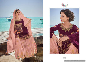 Purple Heavy Georgette Indian women's salwar kameez with dupatta ready to wear
