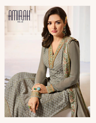 Multi Color Heavy Faux Georgette Indian women's salwar kameez with dupatta ready to wear