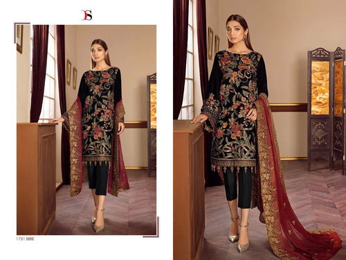 Black Velvet Indian women's salwar kameez with dupatta ready to wear