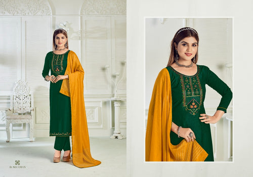 Green Heavy Parampara Indian women's salwar kameez with dupatta ready to wear
