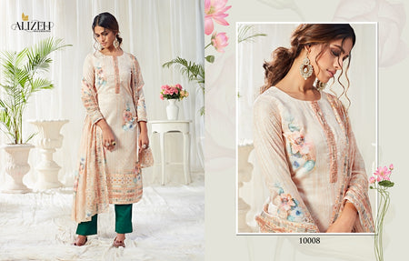 White Multi Color Cotton Indian women's salwar kameez with dupatta ready to wear