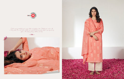 Multi Color Pure Cotton Indian women's salwar kameez with dupatta ready to wear