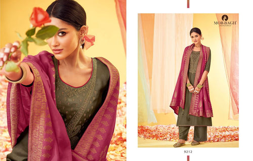 Green Premium Tussar Silk Indian women's salwar kameez with dupatta ready to wear