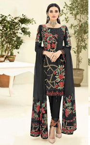 Black Fox georgette Indian women's salwar kameez with dupatta ready to wear