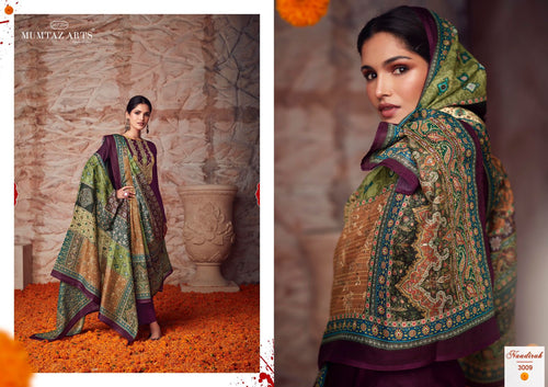 Multi Color Pure Jam satin Indian women's salwar kameez with dupatta ready to wear