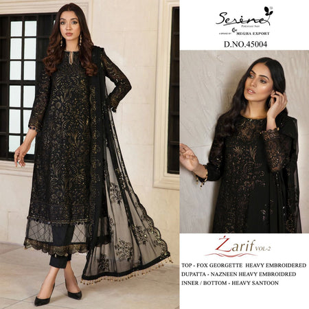 Black Fox Georgette Indian women's salwar kameez with dupatta ready to wear