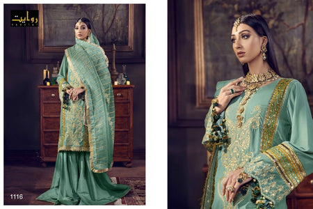 Multi Color Fuax Georgette Indian women's salwar kameez with dupatta ready to wear