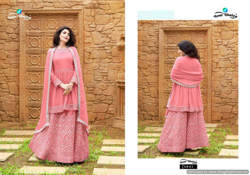 Multi Color Georgette Indian women's salwar kameez with dupatta ready to wear