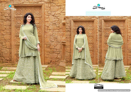 Multi Color Georgette Indian women's salwar kameez with dupatta ready to wear
