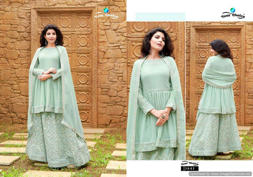 Multi Color Georgette Indian women's salwar kameez with dupatta ready to wear