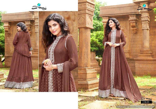 Multi Color Georgette Indian women's salwar kameez with dupatta ready to wear