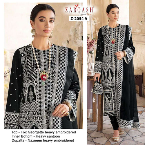 Black Georgette Indian women's salwar kameez with dupatta ready to wear