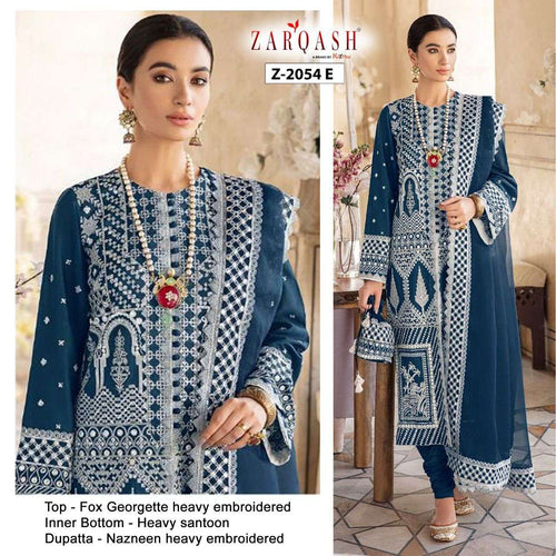 Multi Color Georgette Indian women's salwar kameez with dupatta ready to wear